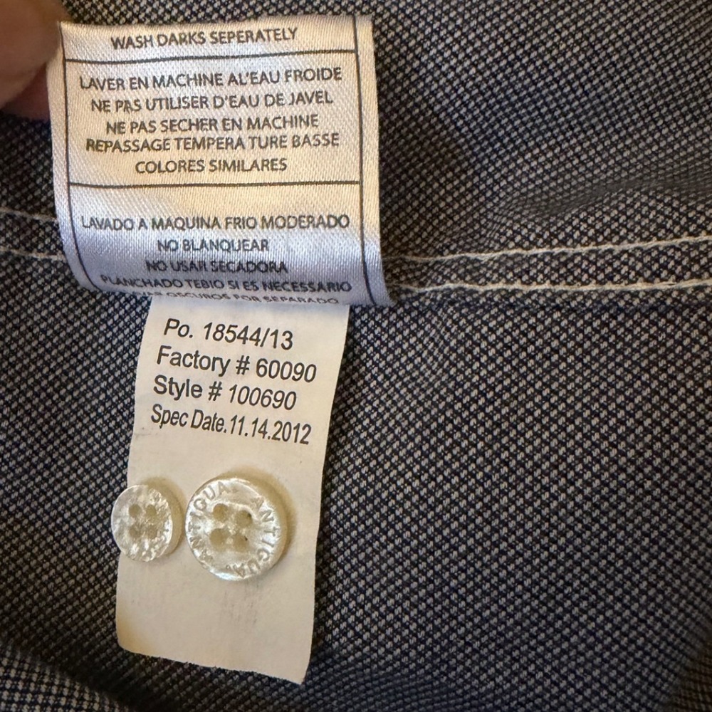 Antigua Michigan Wolverines Button Down Shirt Men Large Grey Embroidered Logo - Picture 10 of 10